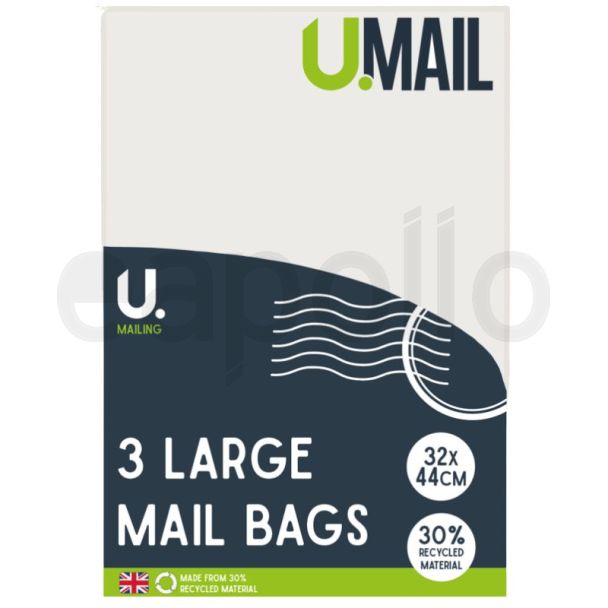 U. Mailing Mail Bags Peel & Seal - 3pcs (Large- 32x44cm)