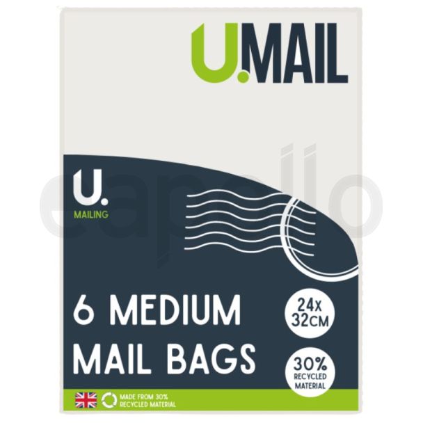U. Mailing Mail Bags Peel & Seal - 6pcs (Medium -24x32cm)
