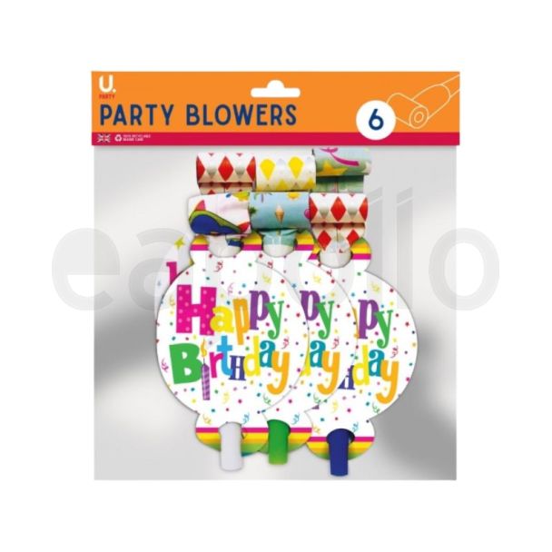 U. Party Happy Birthday Party Blowers 6pcs