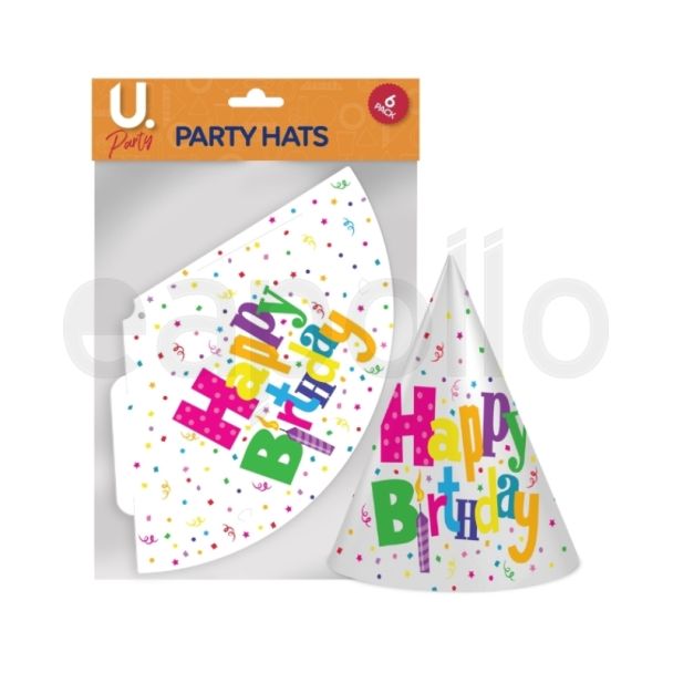 U. Party Happy Birthday Party Hats (6pcs)
