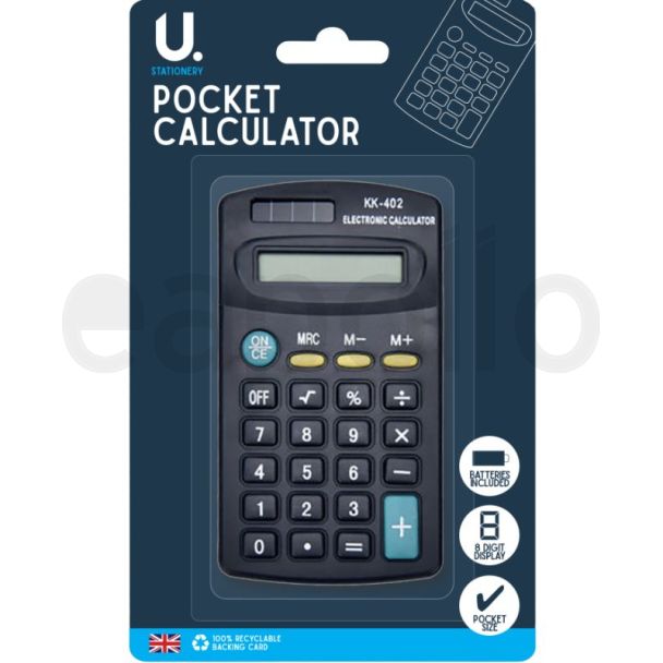 U. Pocket Calculator - 8 Digit Display