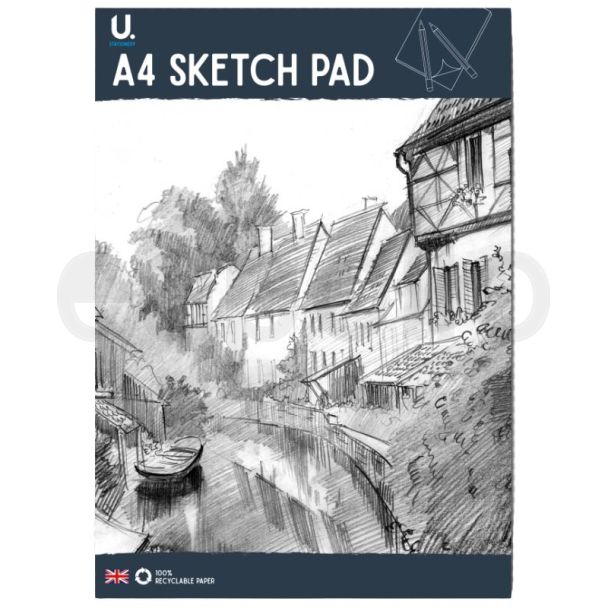 U. A4 Sketch Pad for Artists - 40 Sheets