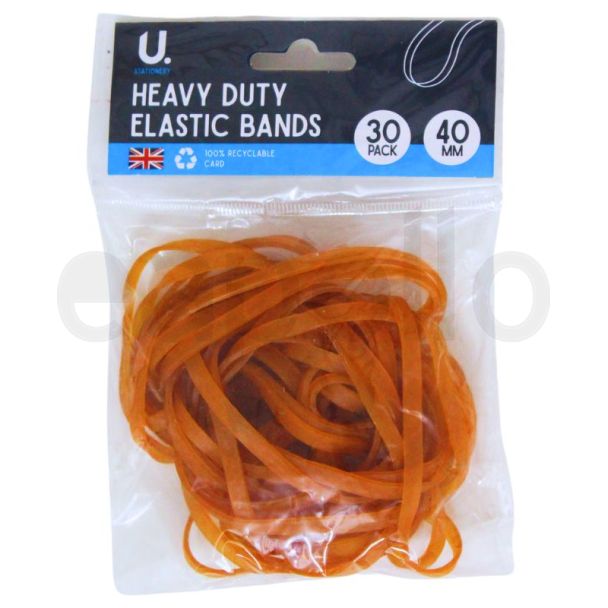 U. Stationery Heavy Duty Elastic Bands (30pcs)