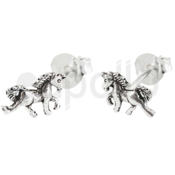 Sterling Silver Unicorn Ear Studs - Approx Length 12mm