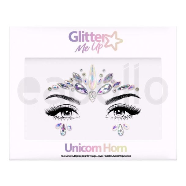 Wholesale Glitter Me Up Festival Face Jewels - Unicorn Horn