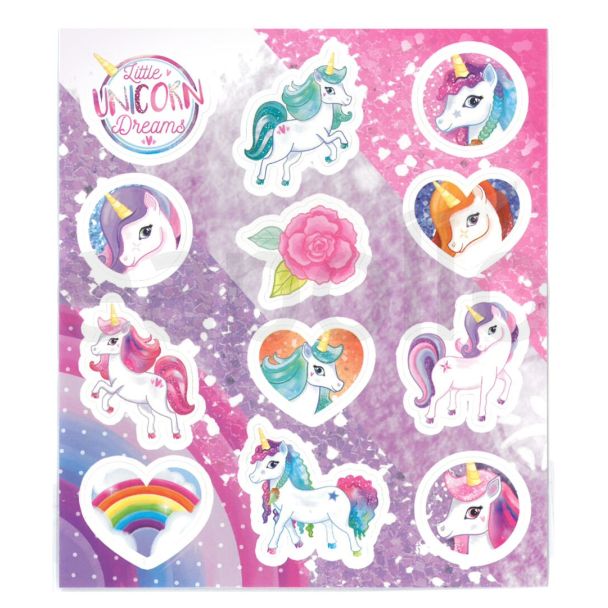 12pc Kids Unicorn Stickers (10cm x 11.5cm)