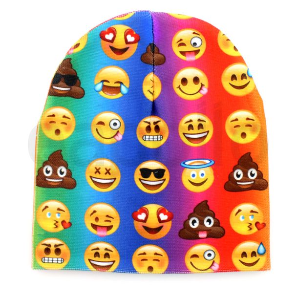 Unisex Multiple Emoji Beanie Hat - Multi-Colour