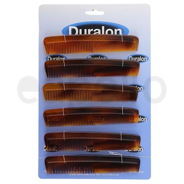 Wholesale Duralon Brown Pocket Comb (Pack of 12) -15 cm