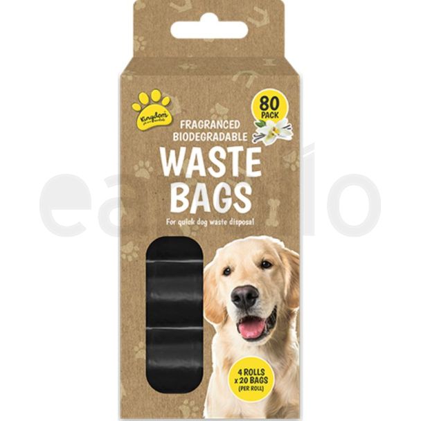 Fragranced Biodegradable Poo Bags - Assorted  (Pack of 80)