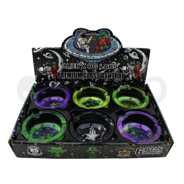 Alien Design Premium Glass Ashtray - Assorted