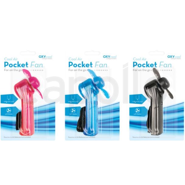 Oxycool Pocket Fan With Neck Cord - Assorted
