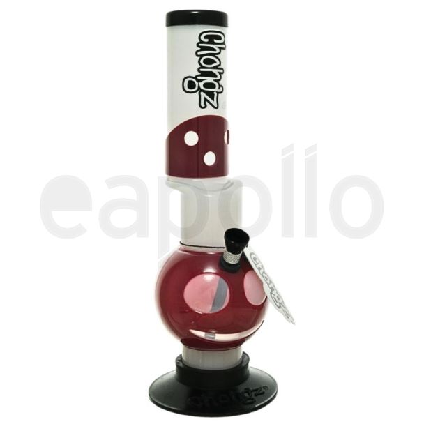 Chongz Acrylic "Chelsea Smile" Waterpipe- Asst. Colours (12 Inch)