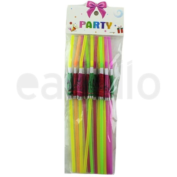 Cocktail Umbrella Straws - Assorted (12pc pack) 
