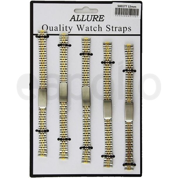 wholesale Metal Bracelets Watch Straps - Two Tone - 12mm