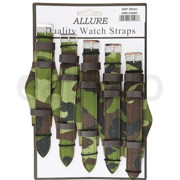 Wholesale Allure Camo Watch Straps Grey - 20mm