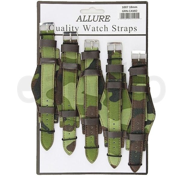 Allure Military Camo Watch Straps Grey - 18mm