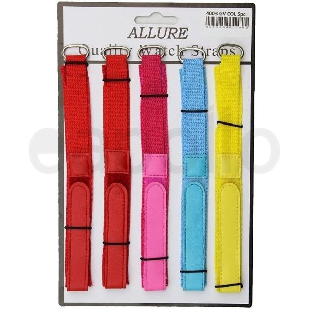 Wholesale Allure Girls Colour Velcro Watch Straps - Assorted Colours - 14mm