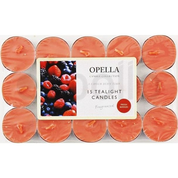 Opella Tealight Candles-Fresh Berries (Pack of 15)