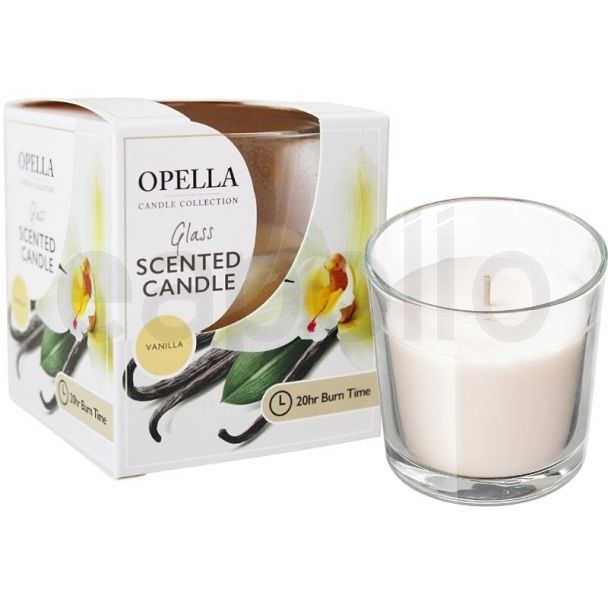 Opella Glass Scented Candle - Vanilla