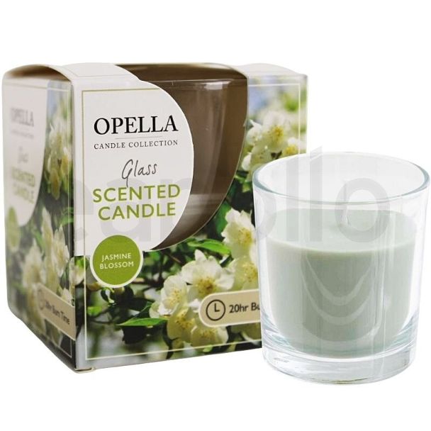Opella Glass Scented Candle - Jasmine Blossom 