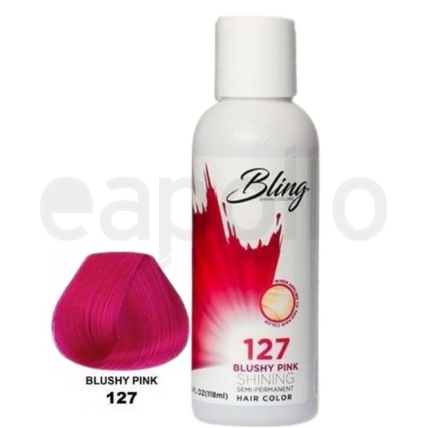 Bling Shining Semi-Permanent Hair Dye- Blushy Pink (127) 