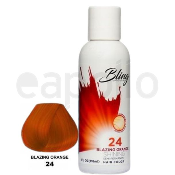 Bling Shining Semi-Permanent Hair Dye- Blazing Orange (24)