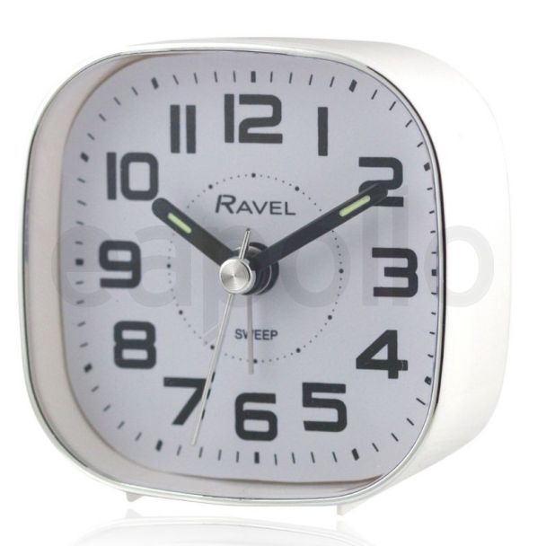 Wholesale Ravel Quartz Alarm Clock - White 