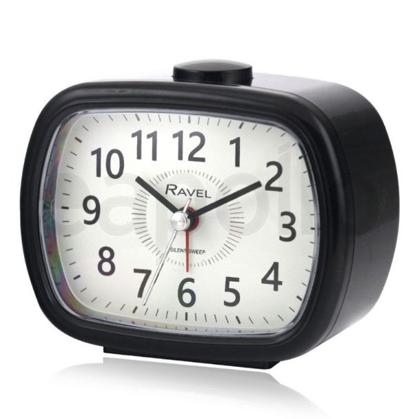 Wholesale Mid Sized Quartz Alarm Clock- Black 