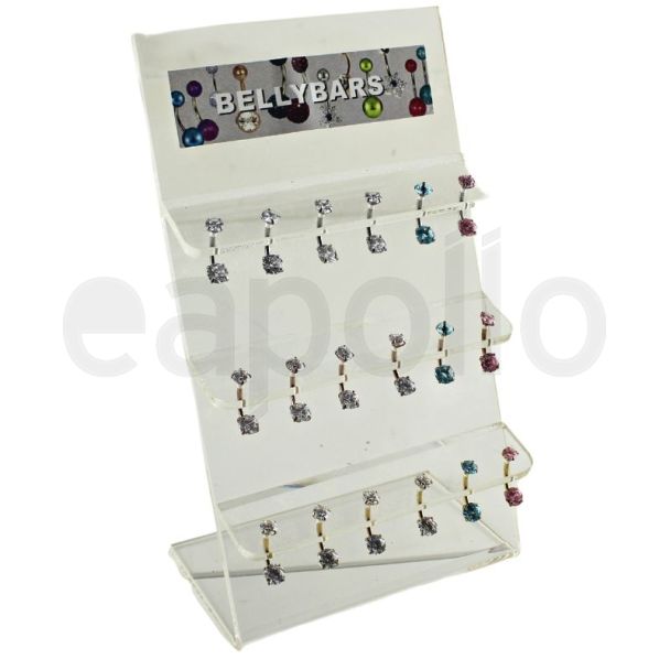 Silver Steel Clawset Belly Bar