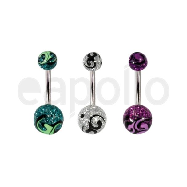Glitterball Belly Bar - Assorted 