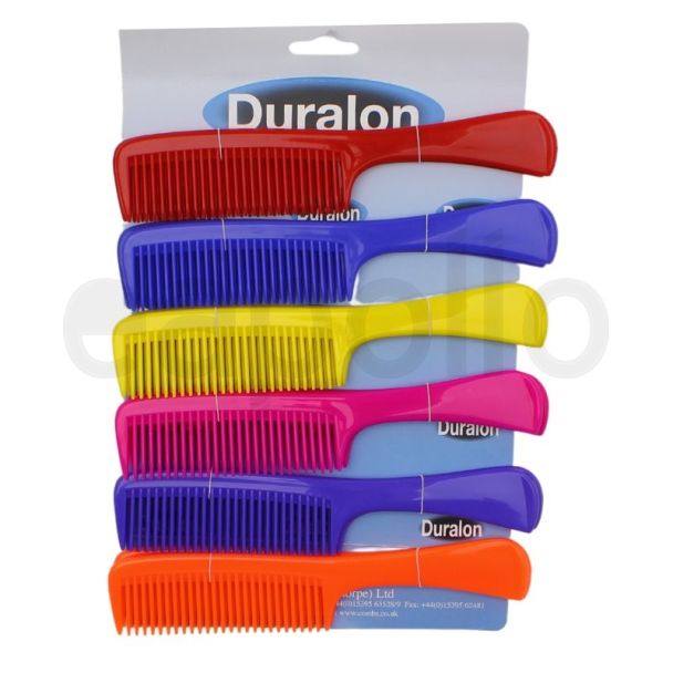 Wholesale Duralon Hair Comb with Handle -  Dark Assortment 
