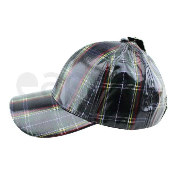Scottish Tartan Print Cap Navy