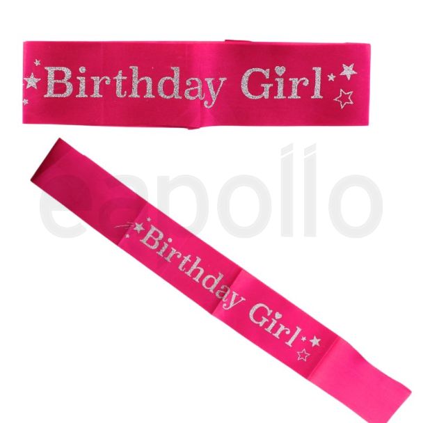 "Birthday Girl" Pink Sash