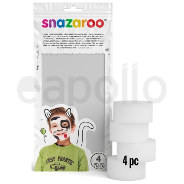 Snazaroo High Definition Face Paint Sponges - Set of 4