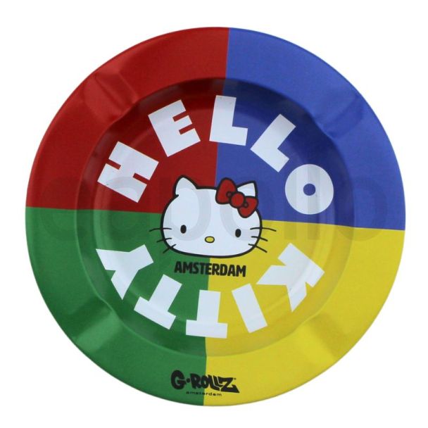 G-Rollz Metal Amsterdam Cat Design Ashtray - 14cm 