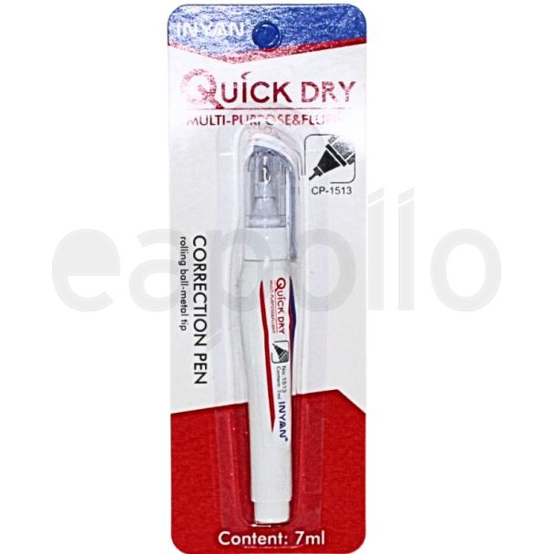 Multi Purpose Correction Pen with Rolling Ball Metal Tip - 7ml