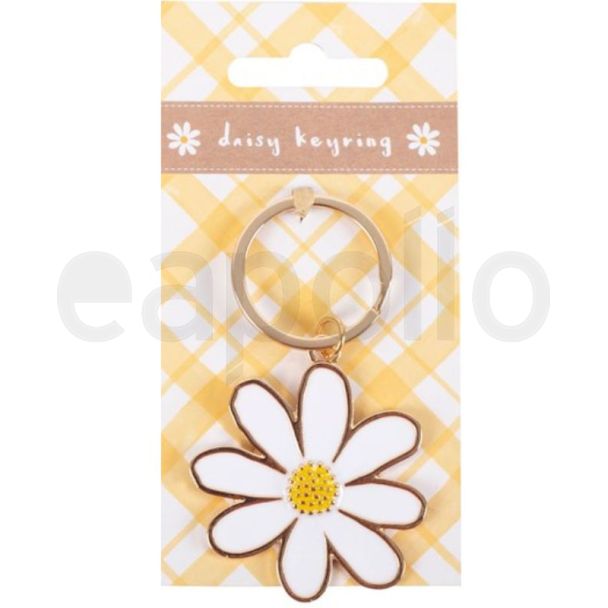 Daisy Enamel Keyring 