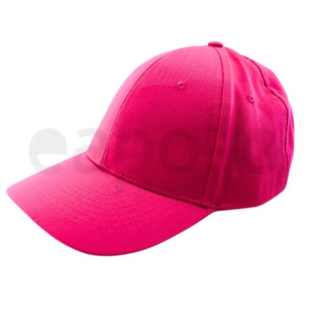 Adults 6 Panel Adjustable Metal Buckle Baseball Cap - Fuchsia