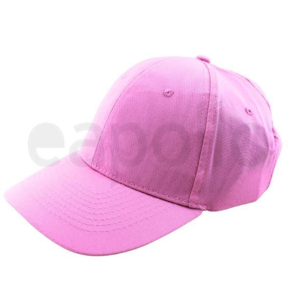 Adults 6 Panel Adjustable Metal Buckle Baseball Cap - Pink