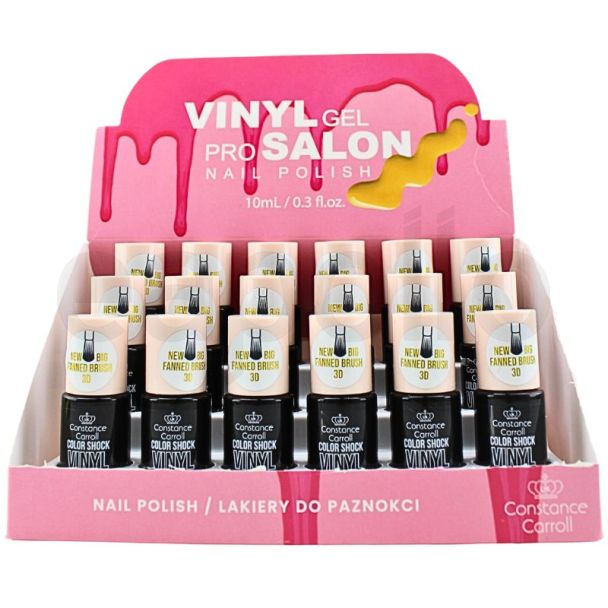 Constance Carroll Vinyl Gel Pro Salon Nail Polishes - Shade 30 (Black Night)