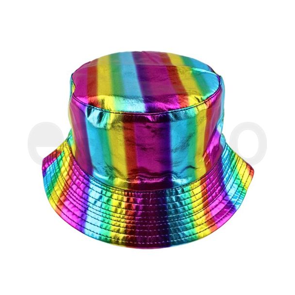 Metallic Rainbow Bucket Hat
