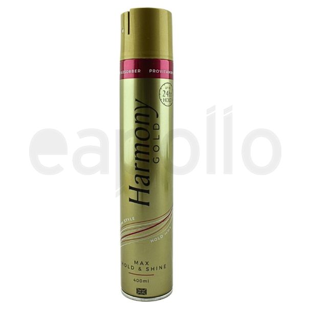 Harmony Gold Hairspray - Max Hold & Shine (400ml)