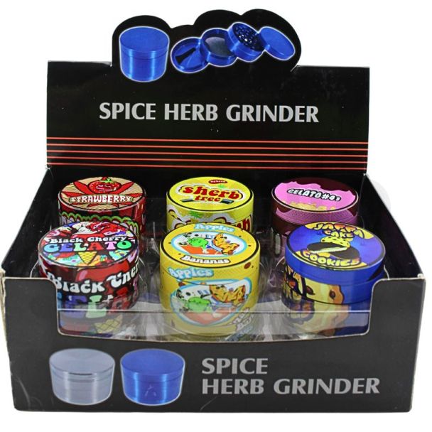 4-Part Fruit Design Herb Metal Handmuller - Assorted 