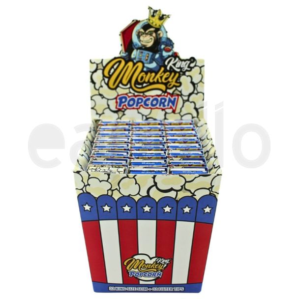 Monkey King Popcorn Flavour King Size Slim Paper + Tips 