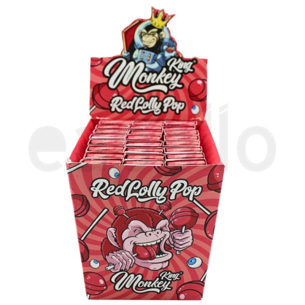 Monkey King Red Lollipop Flavour King Size Slim Paper + Tips 