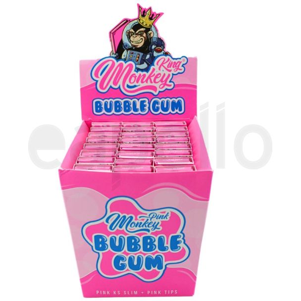 Monkey King Bubble Gum Flavour King Size Slim Paper + Tips 
