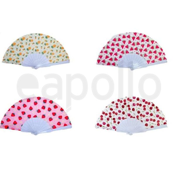 Fruit Design Folding Hand Fans - Assorted