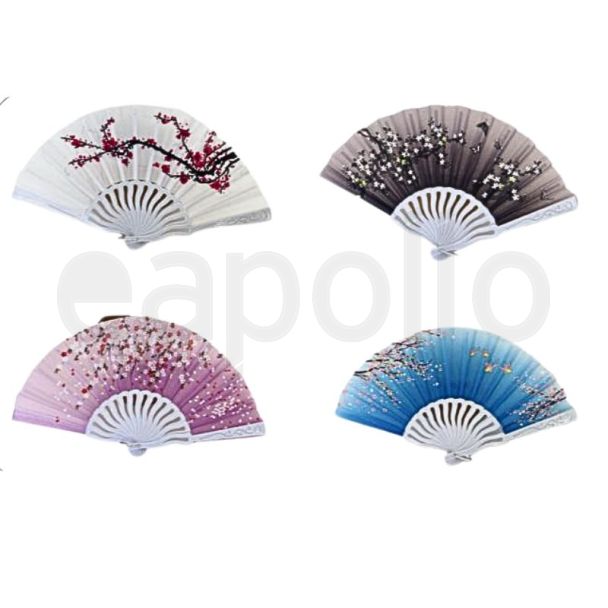 Spring Blossom Design Folding Hand Fans - Assorted 