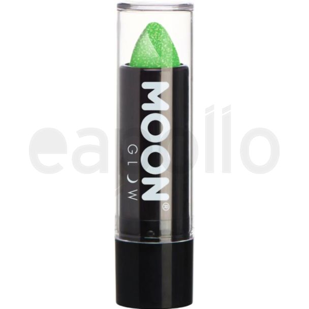 Moon Glow Neon UV Glitter Lipstick - Glitter Green