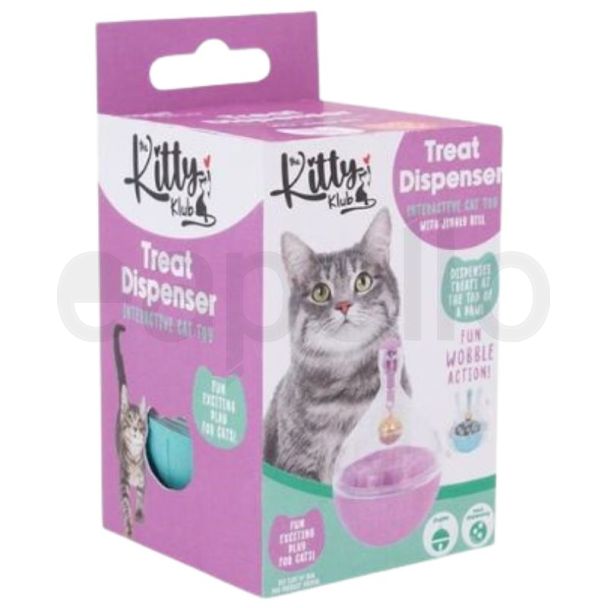 Cat Treat Dispensing Jingle Toy – Assorted 
